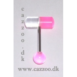 TP1034 Tungepiercing pink UV Pille