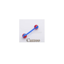 TPF40 Tungepiercing Fleksibel blå rød badebold