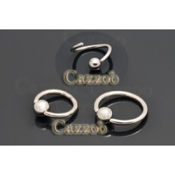 CPF2 piercing ring med fixed kugle