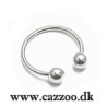 HR10 halvrund circular barbell piercing ring