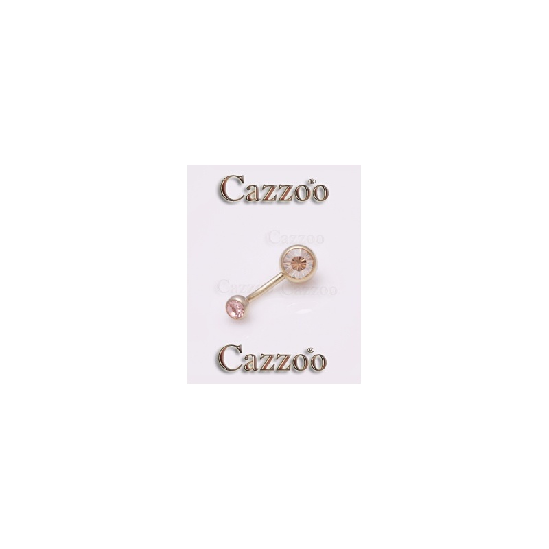 ZP26 Zircon guld 10mm navlepiercing