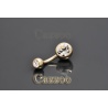 ZP1 Zircon guld 8mm navlepiercing