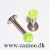 LAB10010 labret neongrøn glimmer