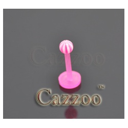 LABF103 Flexi plast labret pink beachball