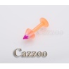 LABF40 Flexy plast labret orange hotpink spike