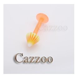 LABF47 Flexy plast labret orange gul spike