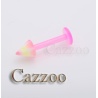 LABF26 Flexy plast labret pink neongul spike