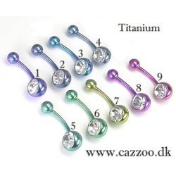 TIT-NP-1001 Titanium navle piercing smykker