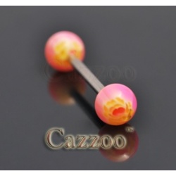 TP240 tunge piercing smykker med acryl kugler
