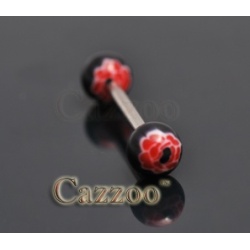 TP241 tunge piercing smykker med acryl kugler