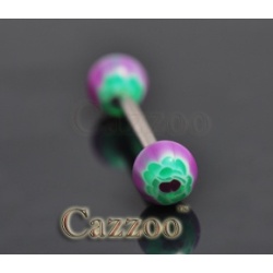 TP243 tungepiercing smykker med acryl kugler
